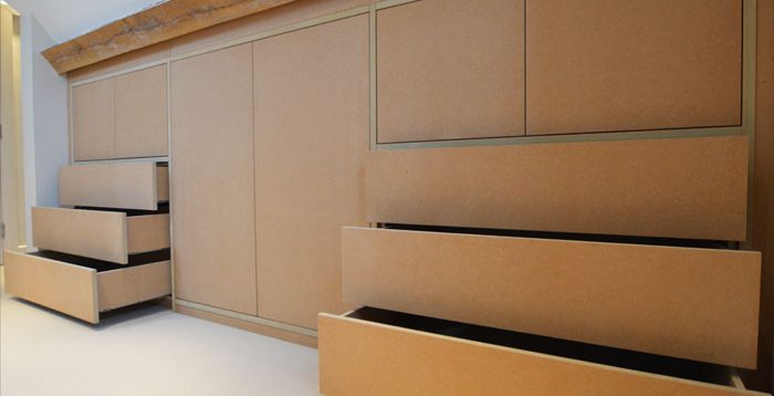 Fitted attic space drawers and cupboard Fitted attic space drawers and cupboard