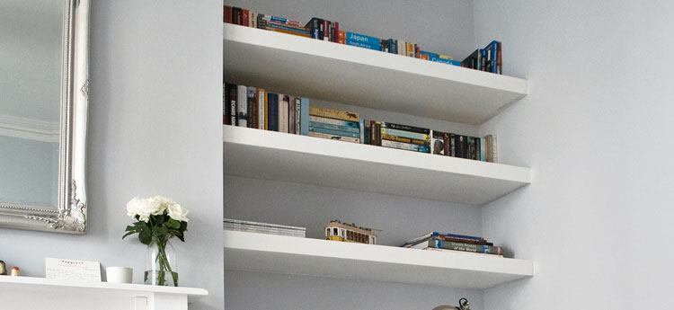 White Floating Shelves. Made To Measure For Alcoves And Walls. Buy