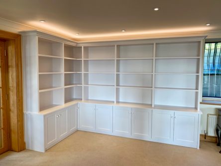 Library shelving and cupboards